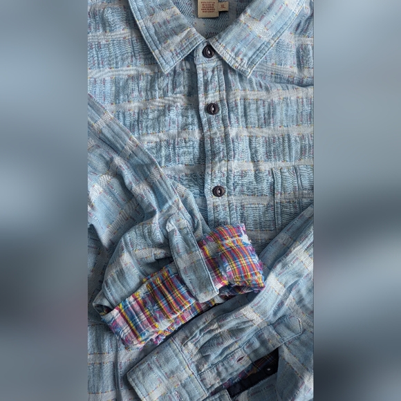 Carbon2Cobalt Brand New Sea Change Chambray Shirt Size XL - Picture 3 of 10